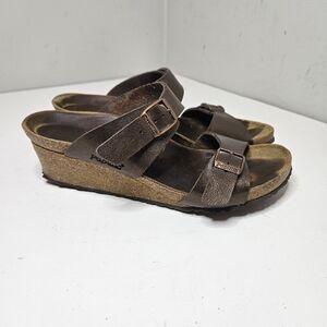 Papillio Birkenstock Dorothy Metallic Toffee Weeks Slide Sandal 8 38